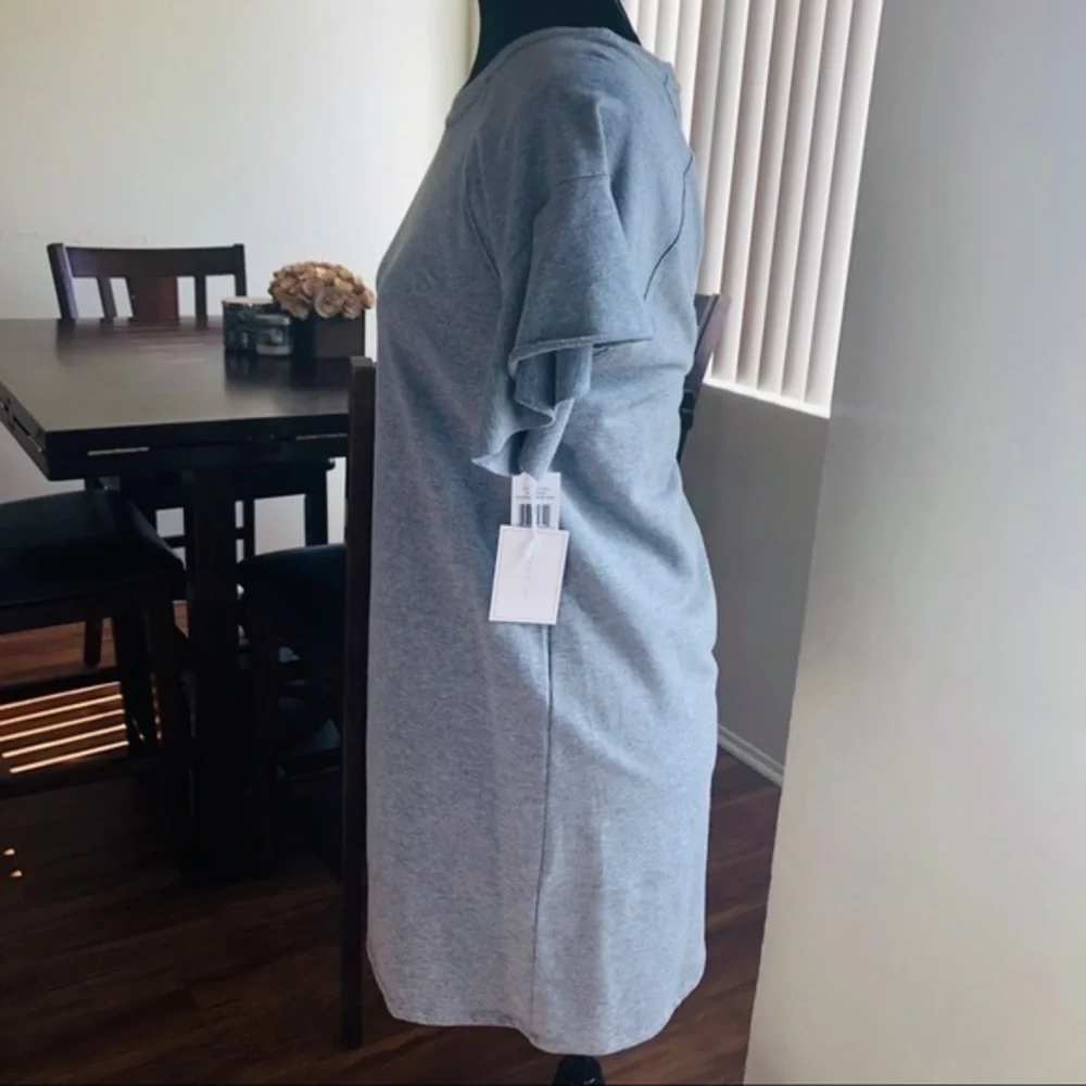 1.State Released Hem Ribbed Collar T-Shirt Dress - Picture 5 of 6